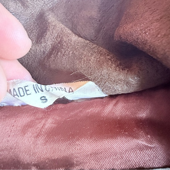 Vintage BB Dakota Pret a Porter Cuir 1980s Brown Leather Jacket Used Cond. Sz Sm - Picture 9 of 9